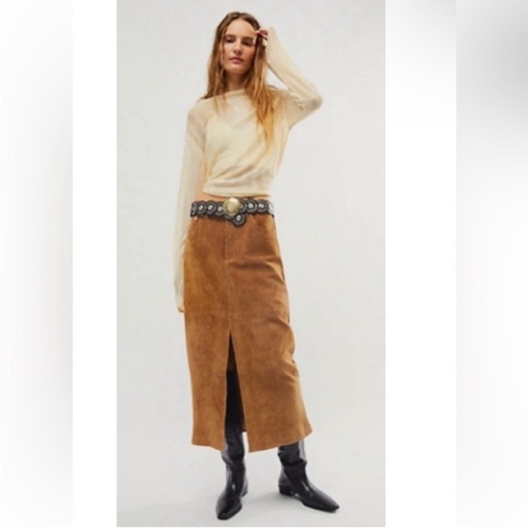Blank NYC Dresses & Skirts - 17-NWT Blank NYC Suede Midi Skirt